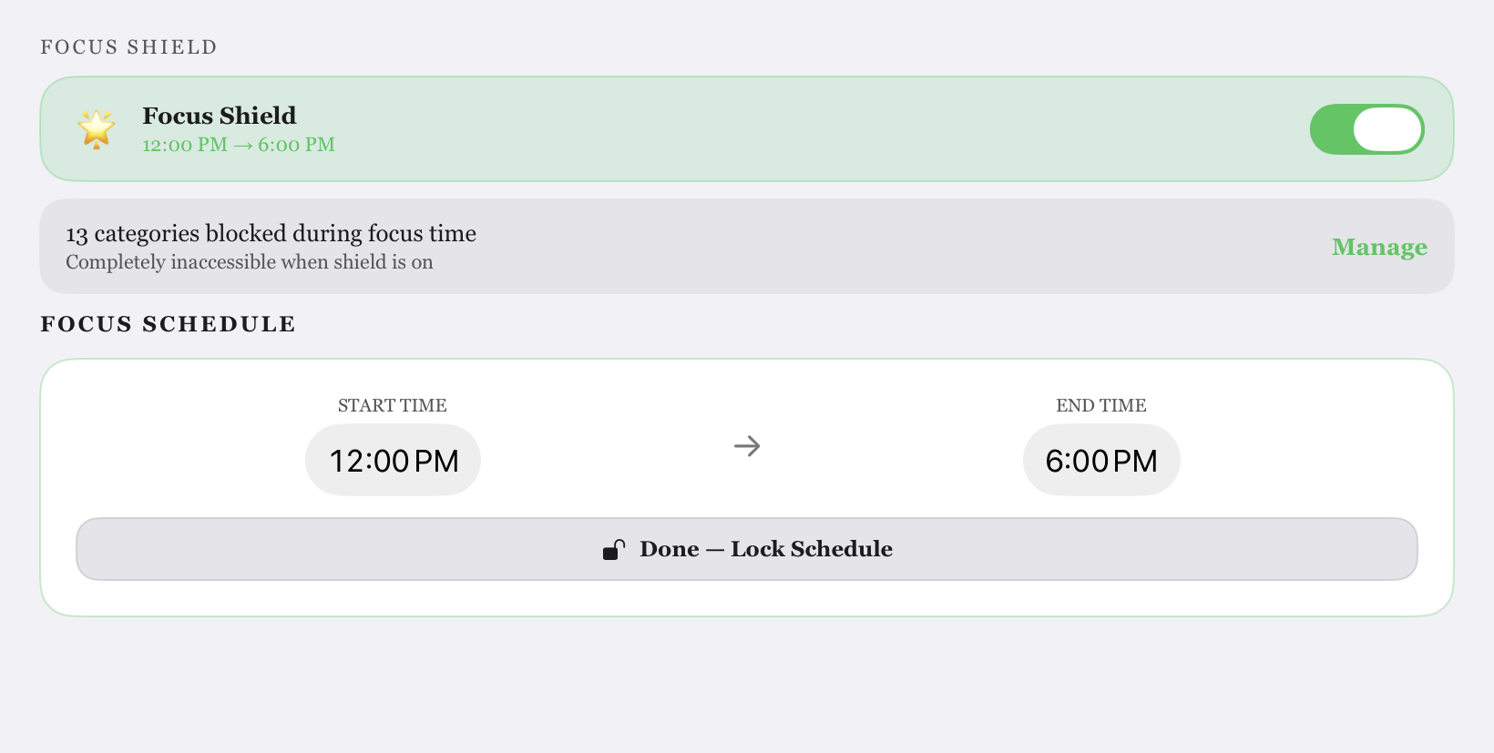 Set Your Schedule
